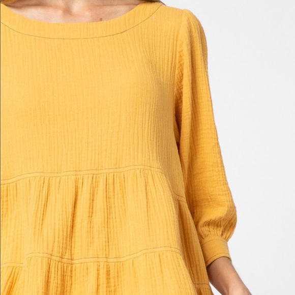 Yellow Entro Tier Dress - Picture 6 of 6